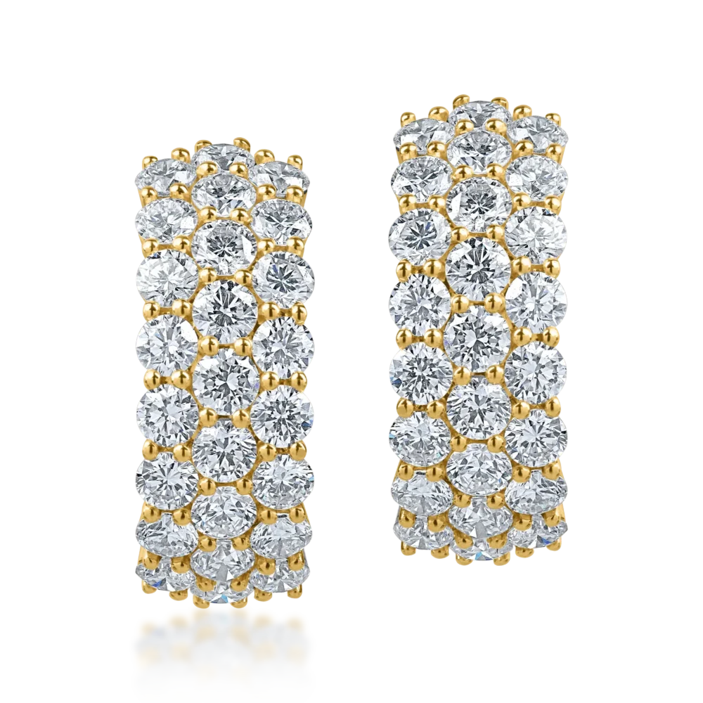 Inel din aur galben cu diamante microsetting de 2.3ct - imagine 2