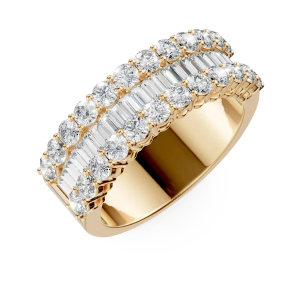 Inel din aur galben cu diamante microsetting de 2ct