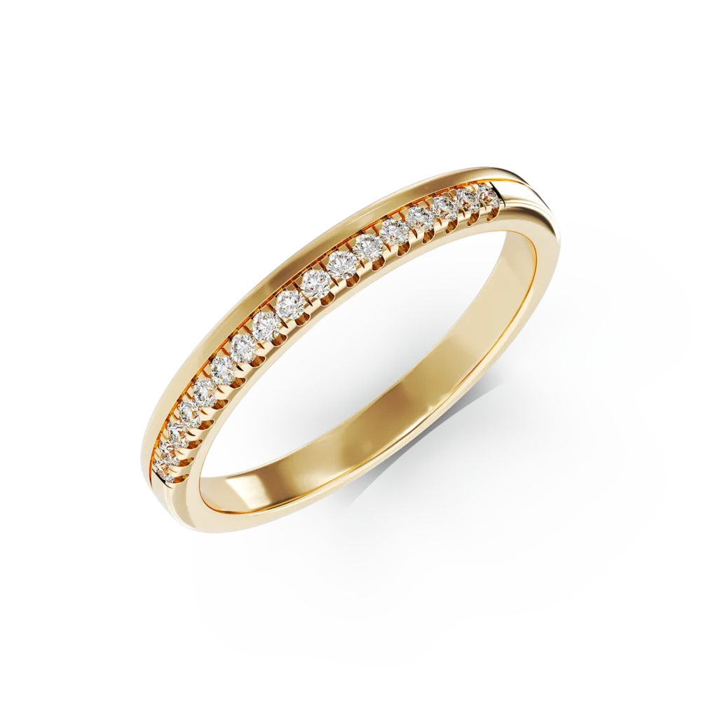 Inel din aur galben cu diamante de 0.11ct