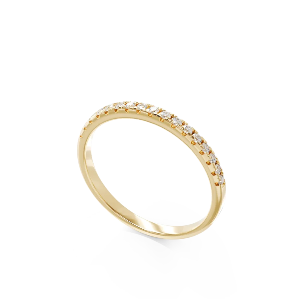 Inel din aur galben cu diamante de 0.17ct - imagine 2