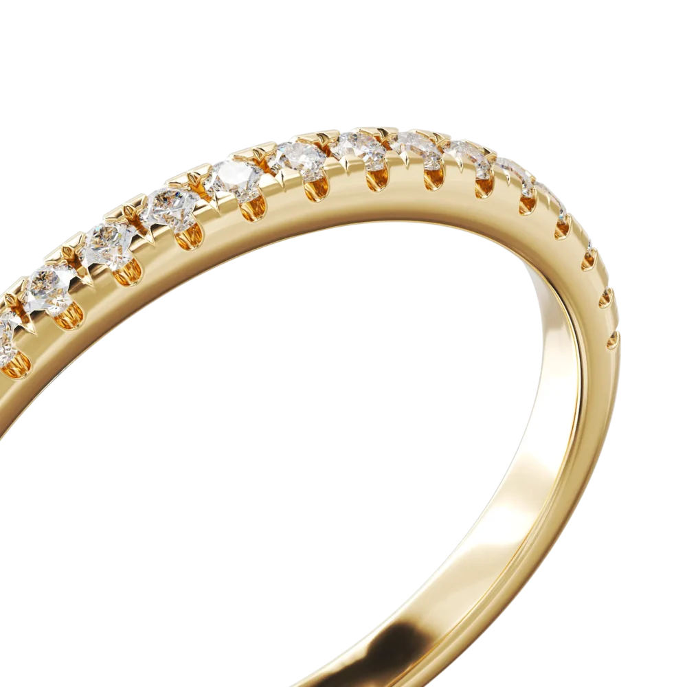 Inel din aur galben cu diamante de 0.17ct - imagine 4