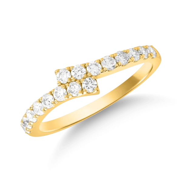 Inel din aur galben cu diamante de 0.34ct