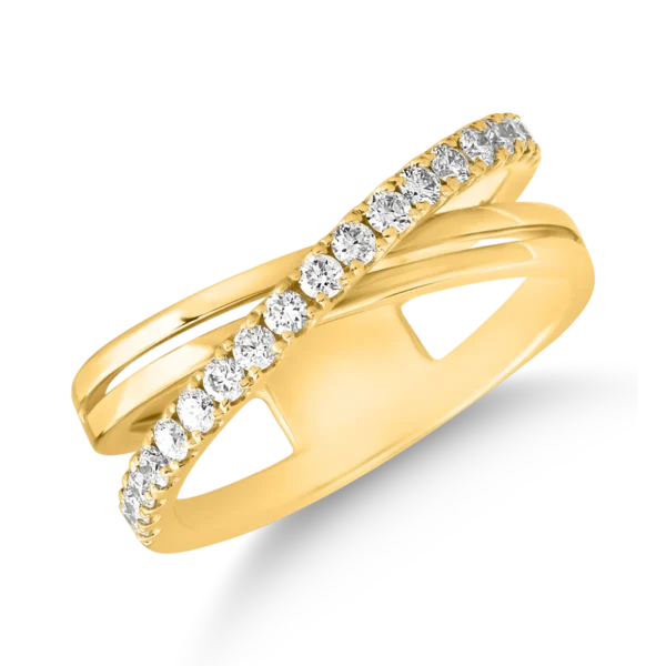 Inel din aur galben cu diamante de 0.46ct