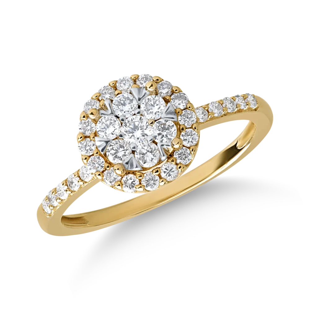 Inel din aur galben cu diamante de 0.5ct