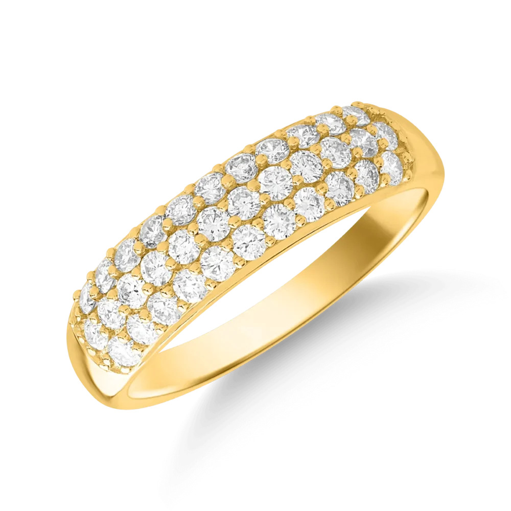 Inel din aur galben cu diamante de 0.748ct