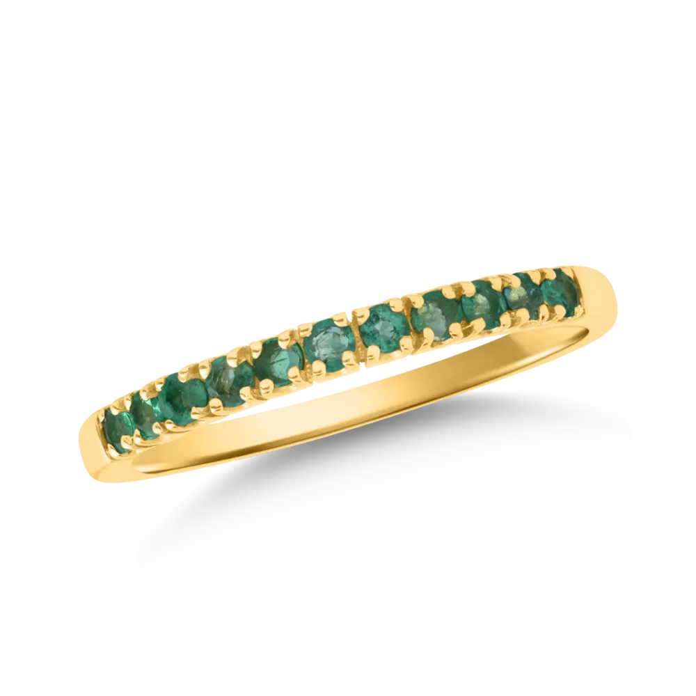 Inel din aur galben cu smaralde de 0.36ct
