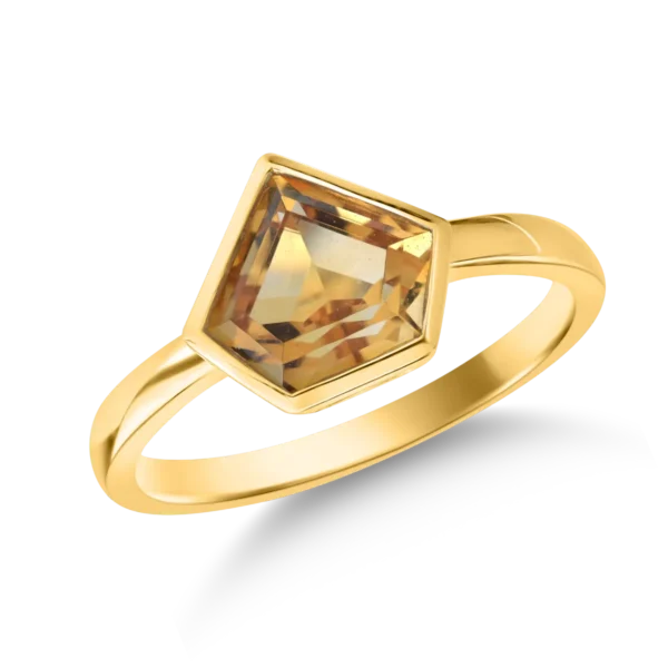 Inel din aur galben cu citrin de 1.156ct