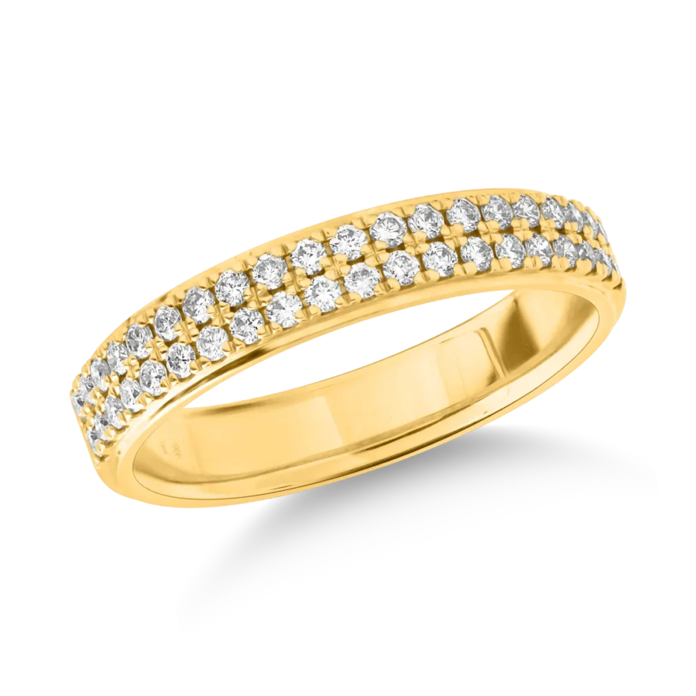 Inel din aur galben cu diamante de 0.35ct