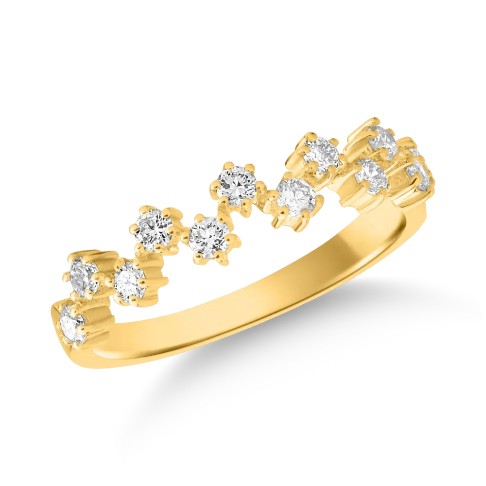 Inel din aur galben cu diamante de 0.41ct