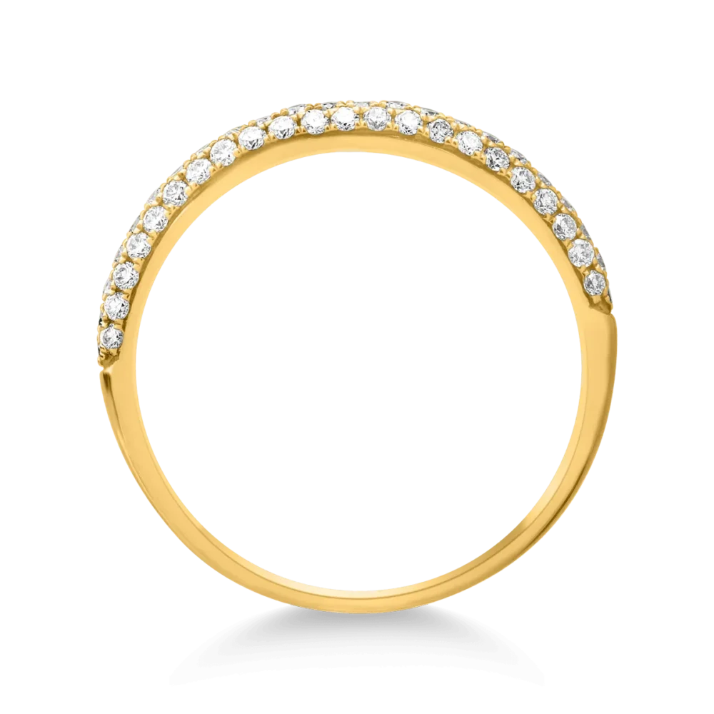 Inel din aur galben cu diamante de 0.42ct - imagine 2