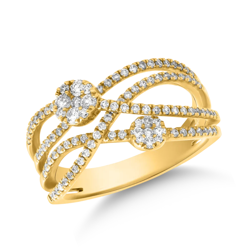 Inel din aur galben cu diamante de 0.54ct