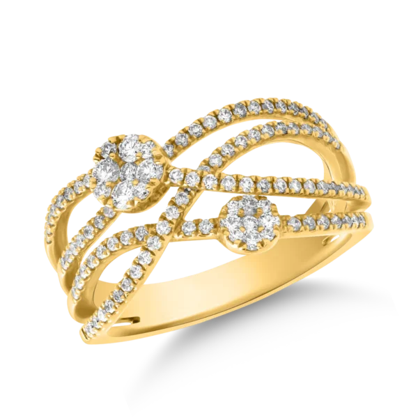 Inel din aur galben cu diamante de 0.54ct