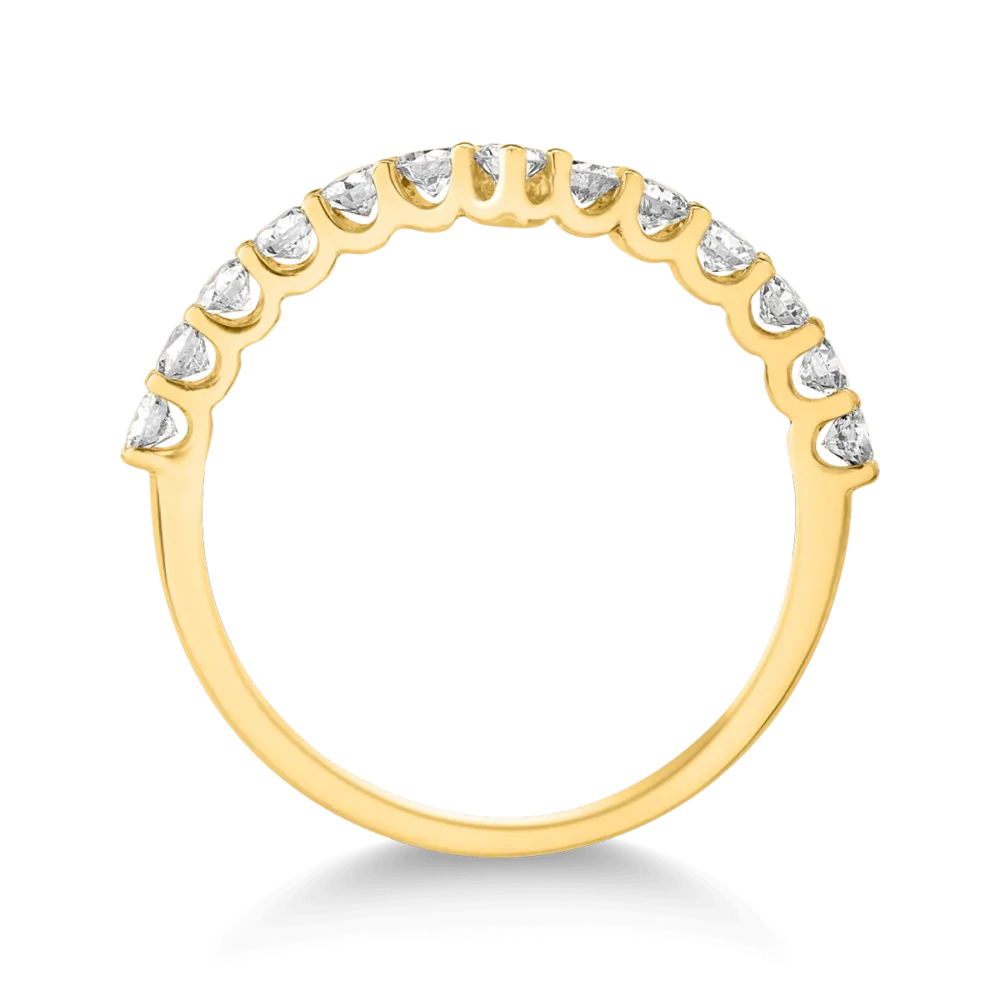 Inel din aur galben cu diamante de 0.5ct - imagine 2