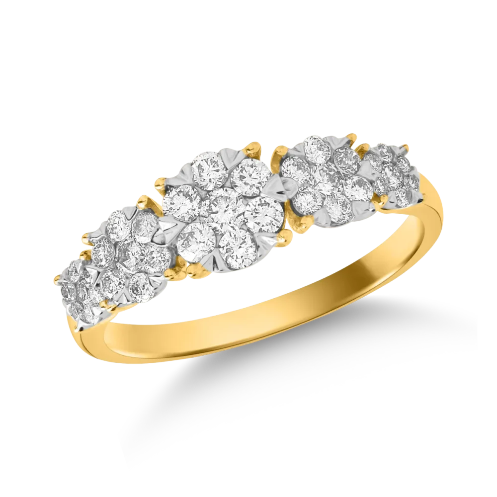 Inel din aur galben cu diamante de 0.5ct