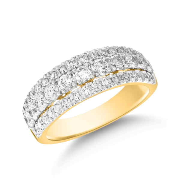 Inel din aur galben cu diamante de 0.988ct