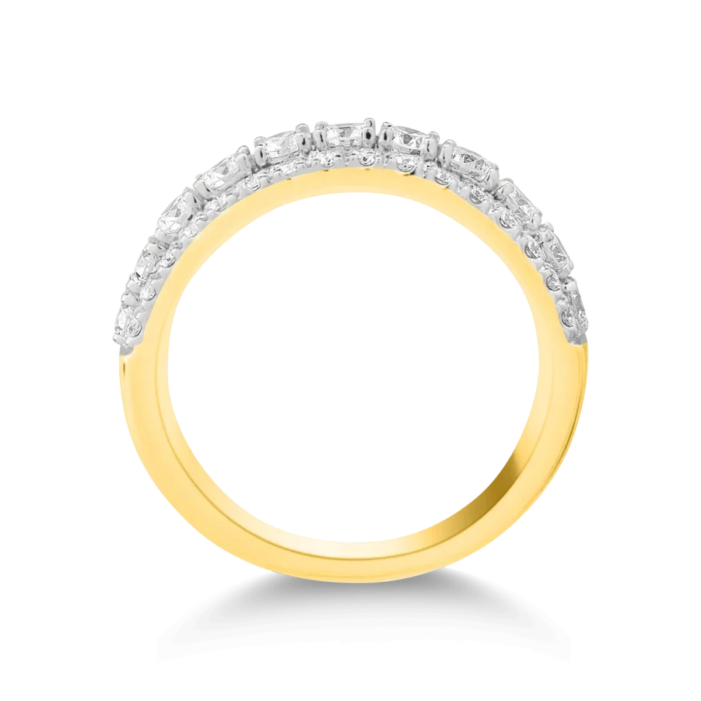 Inel din aur galben cu diamante de 0.988ct - imagine 2