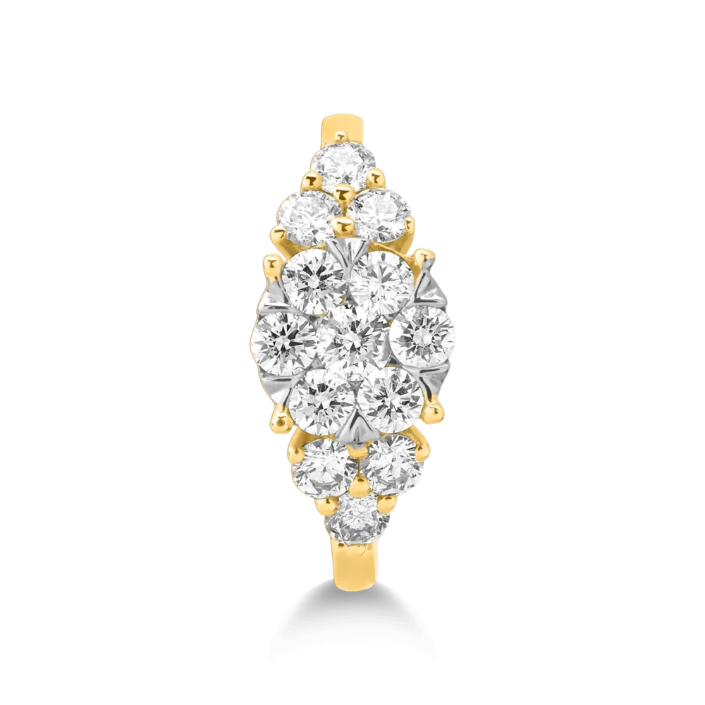 Inel din aur galben cu diamante de 1ct - imagine 3