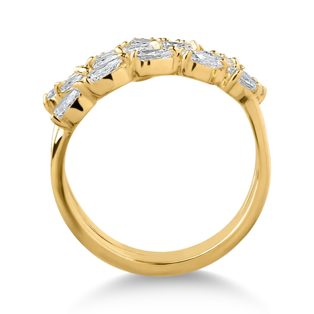 Inel din aur galben cu diamante pear si marquise de 2.4ct - imagine 2