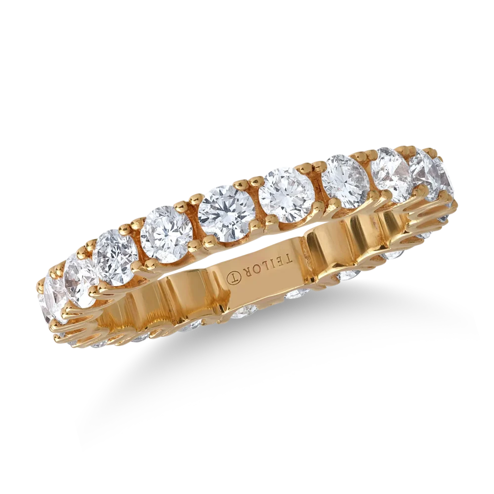 Inel din aur galben cu diamante de 2ct