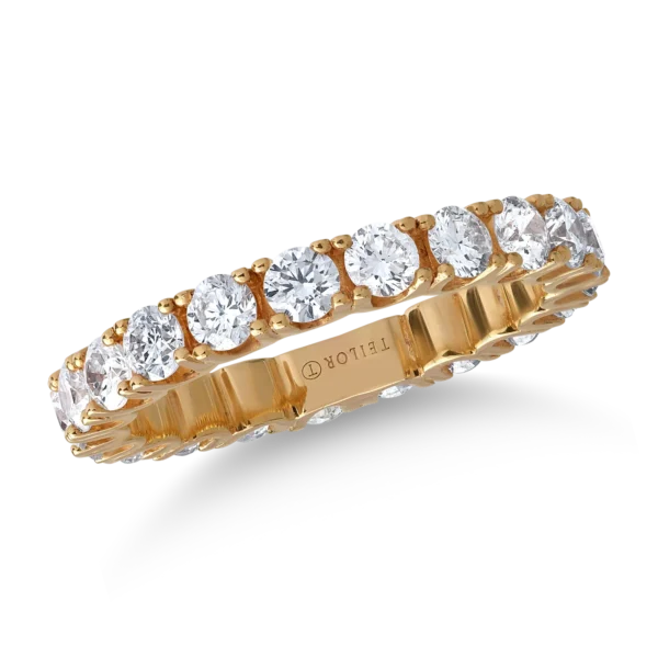 Inel din aur galben cu diamante de 2ct