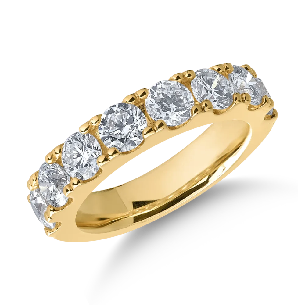 Inel din aur galben cu diamante de 2ct