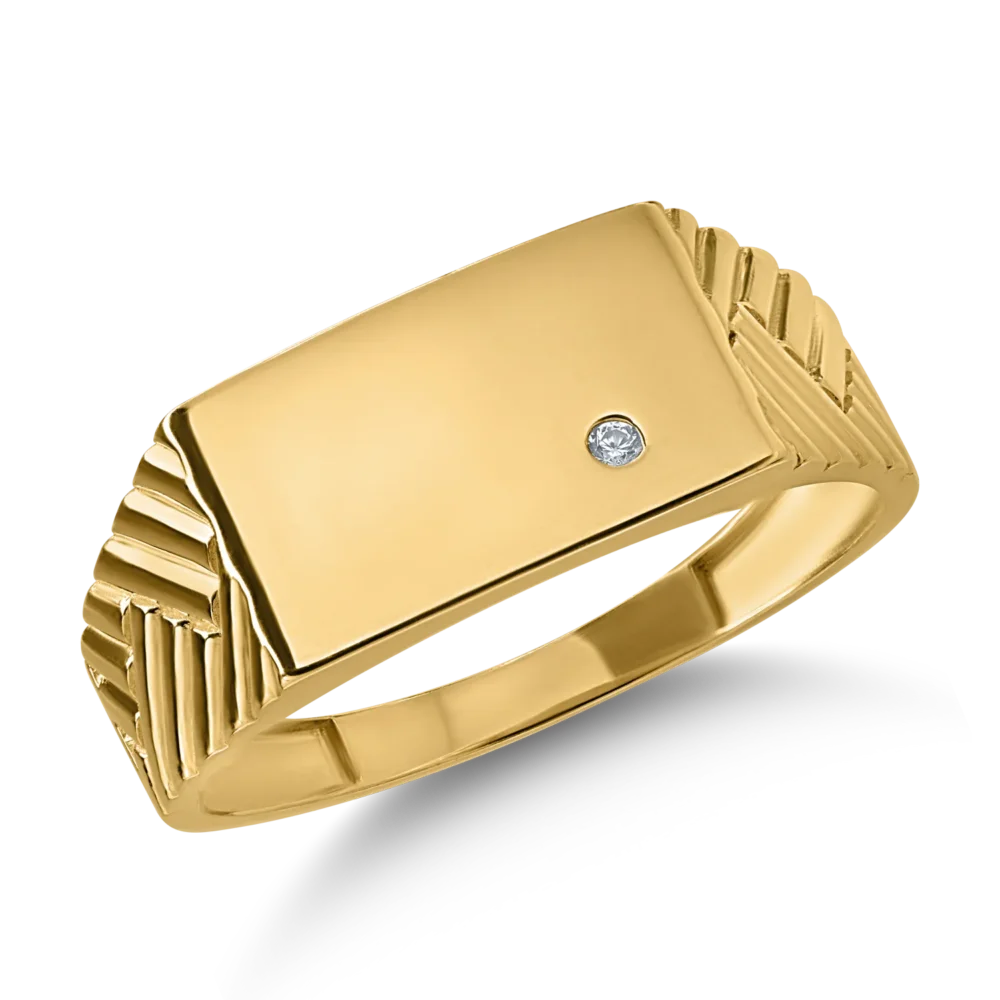 Inel din aur galben pentru barbati