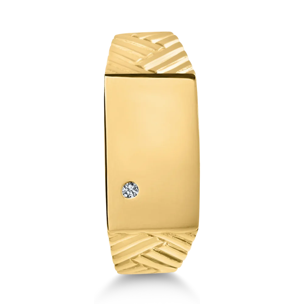 Inel din aur galben pentru barbati - imagine 2