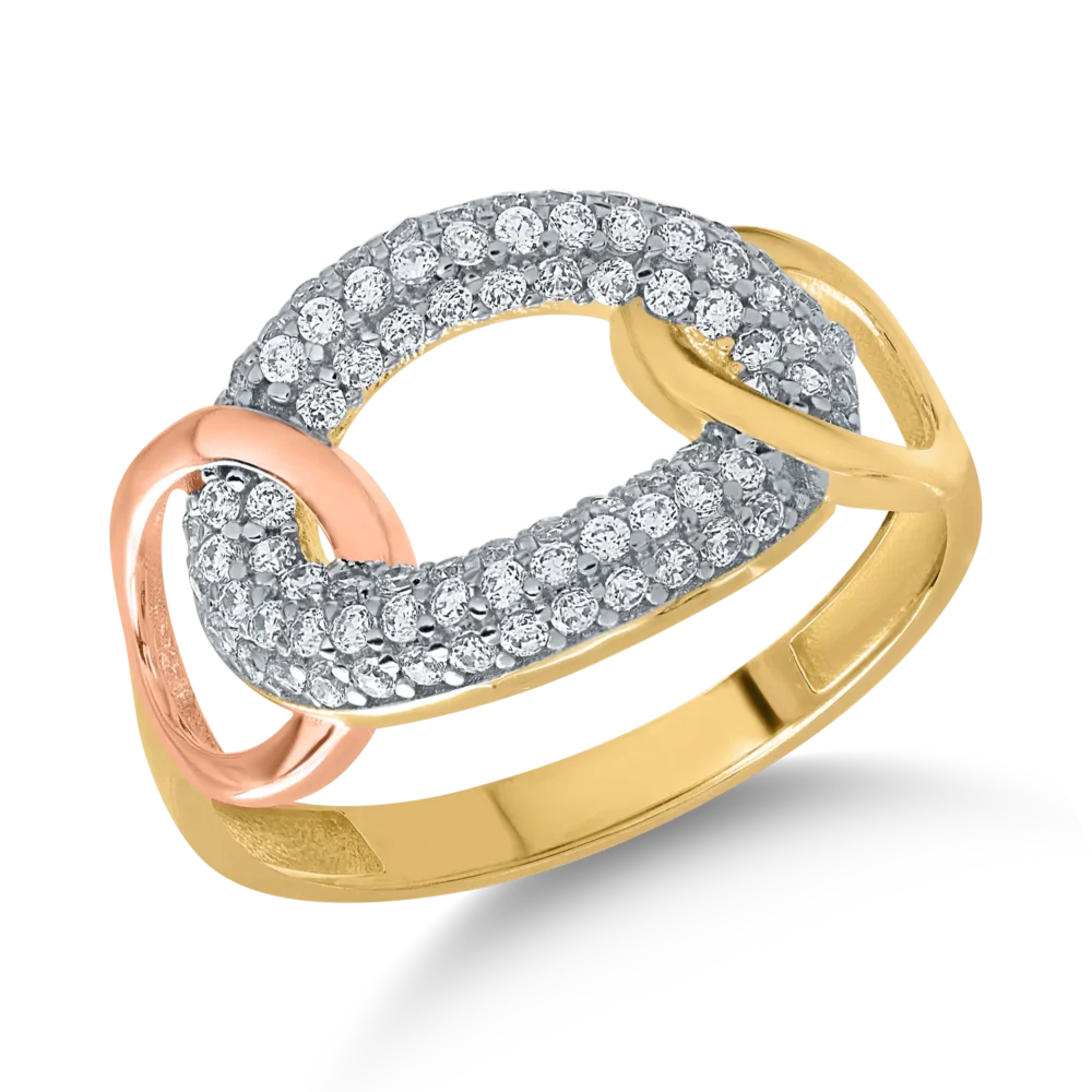 Inel din aur galben-roz