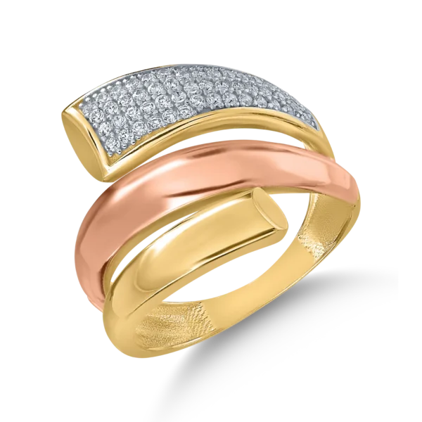 Inel din aur galben-roz