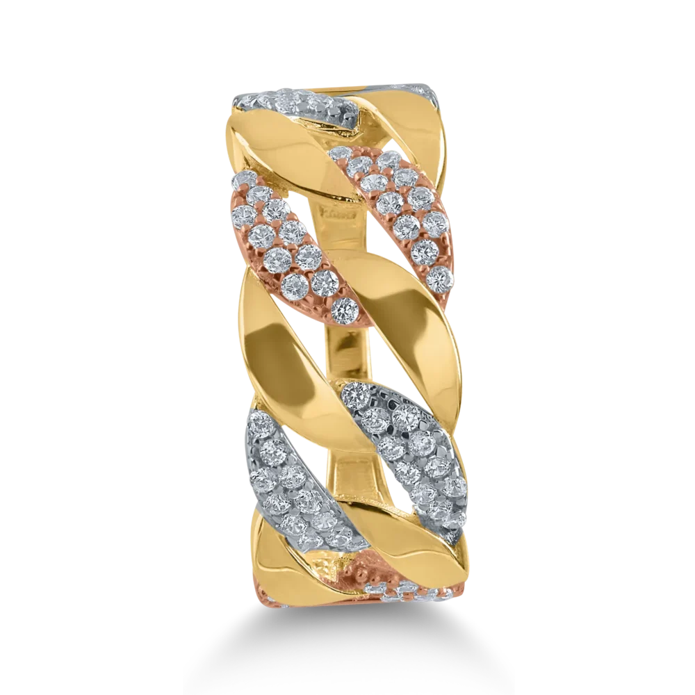 Inel din aur galben-roz - imagine 2