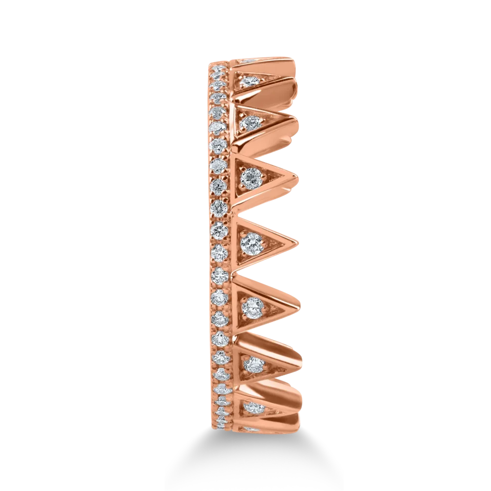 Inel din aur roz cu diamante de 0.17ct - imagine 3