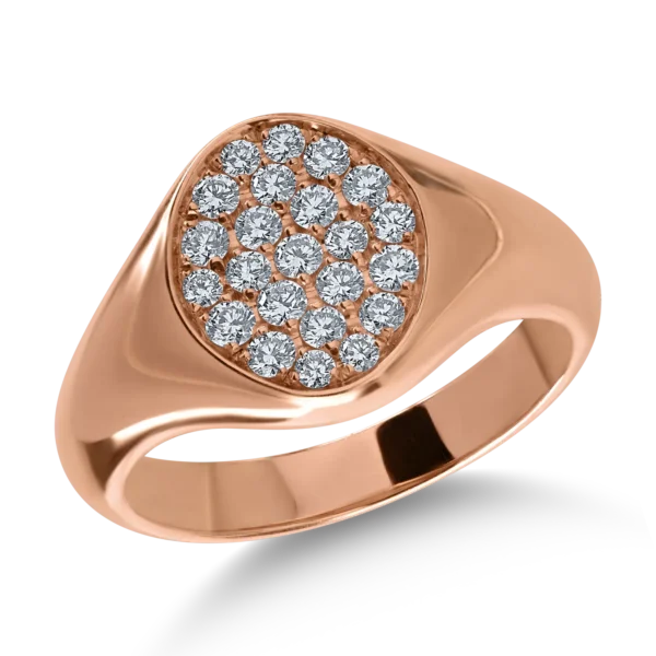 Inel din aur roz cu diamante de 0.29ct