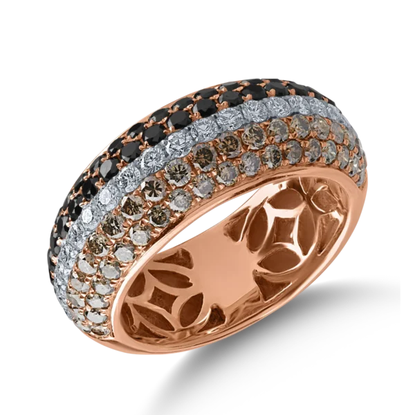 Inel din aur roz cu diamante de 2.11ct