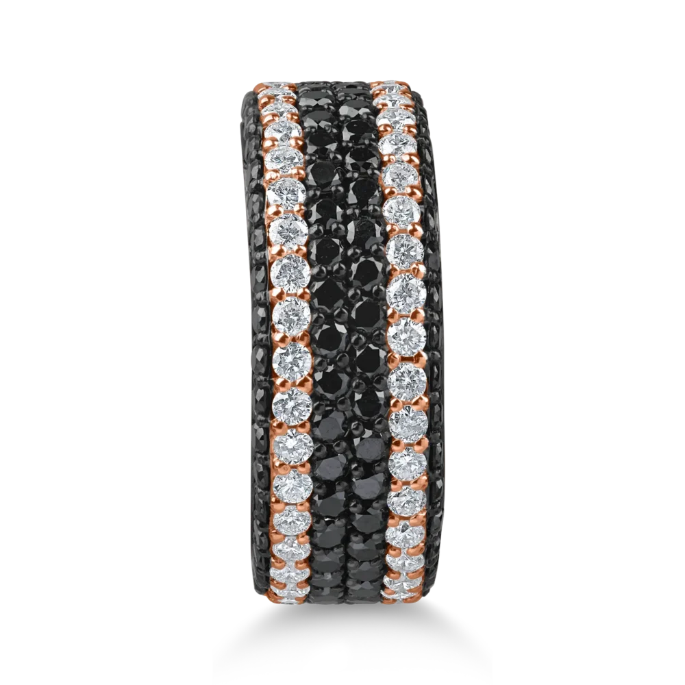 Inel din aur roz cu diamante microsetting de 1.7ct - imagine 3