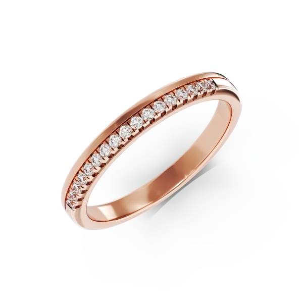 Inel din aur roz cu diamante de 0.11ct