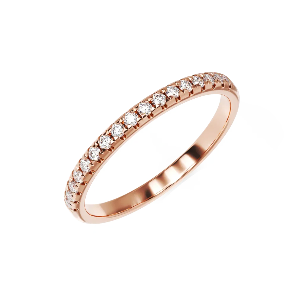 Inel din aur roz cu diamante de 0.17ct