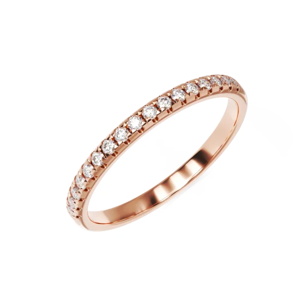 Inel din aur roz cu diamante de 0.17ct