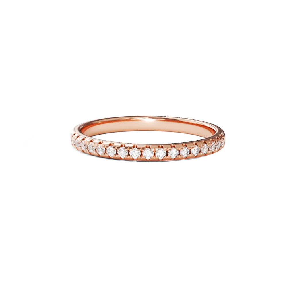 Inel din aur roz cu diamante de 0.17ct - imagine 3