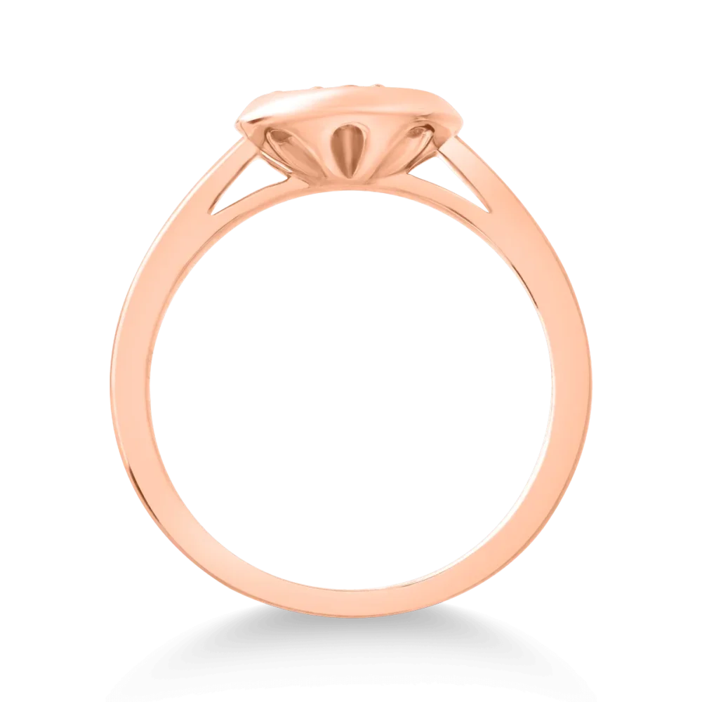 Inel din aur roz cu diamante de 0.62ct - imagine 2