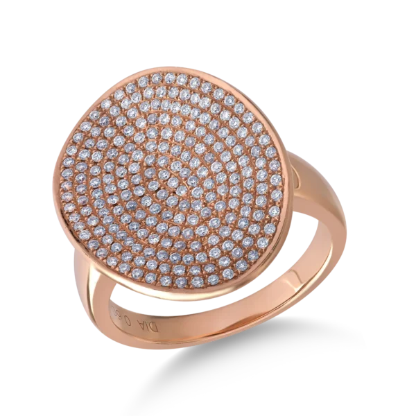 Inel din aur roz cu diamante de 0.657ct