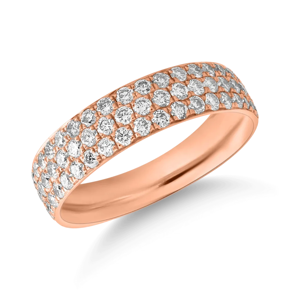 Inel din aur roz cu diamante de 0.92ct