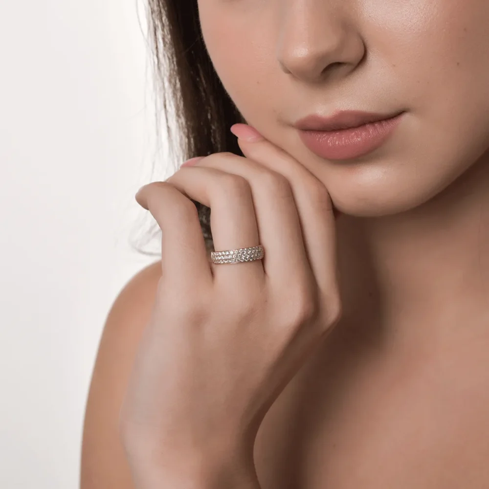 Inel din aur roz cu diamante de 0.92ct - imagine 4