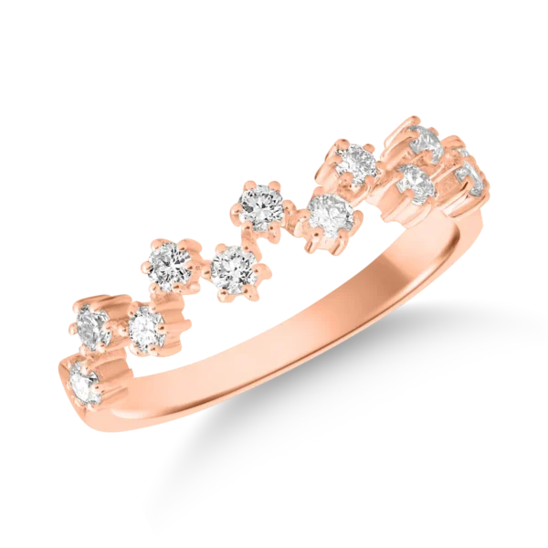 Inel din aur roz cu diamante de 0.41ct