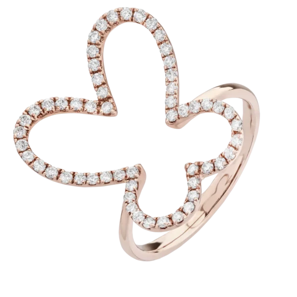 Inel din aur roz cu diamante de 0.48ct