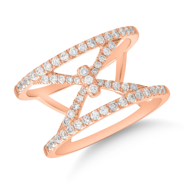 Inel din aur roz cu diamante de 0.51ct