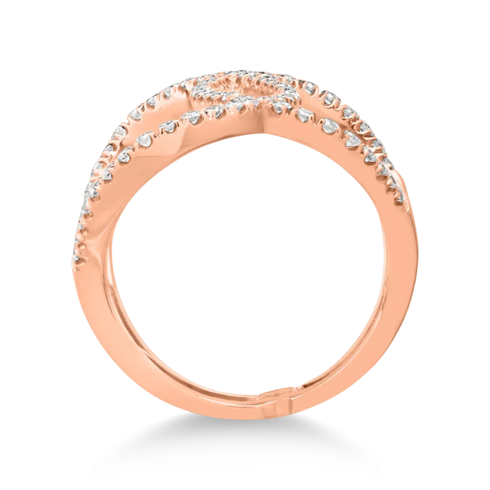 Inel din aur roz cu diamante de 0.5ct - imagine 2