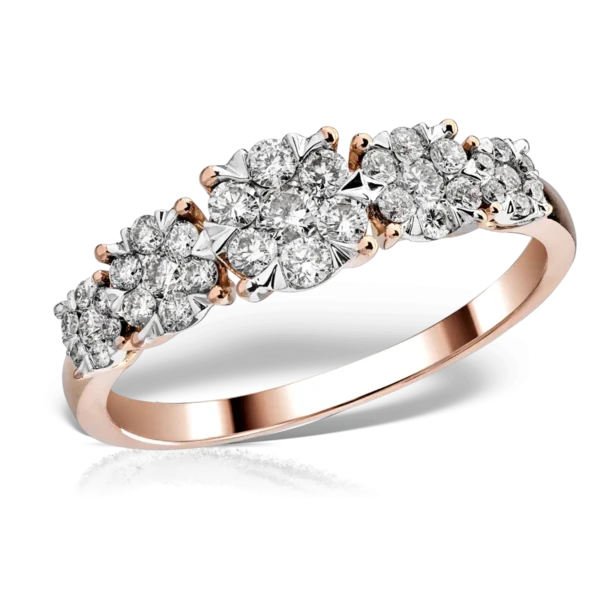 Inel din aur roz cu diamante de 0.5ct