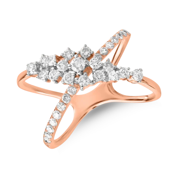 Inel din aur roz cu diamante de 0.68ct