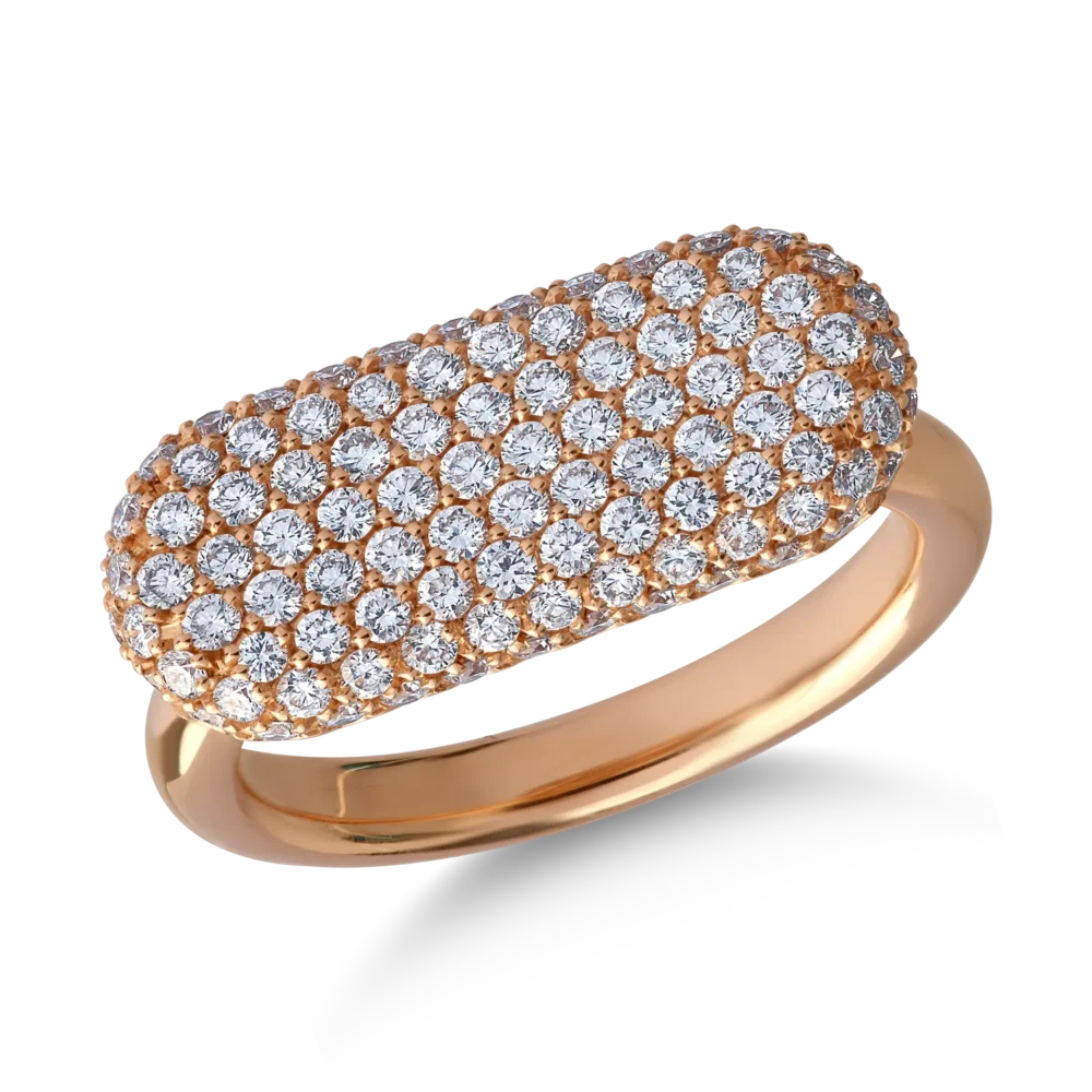 Inel din aur roz cu diamante de 1.05ct