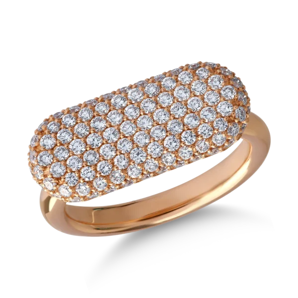 Inel din aur roz cu diamante de 1.05ct